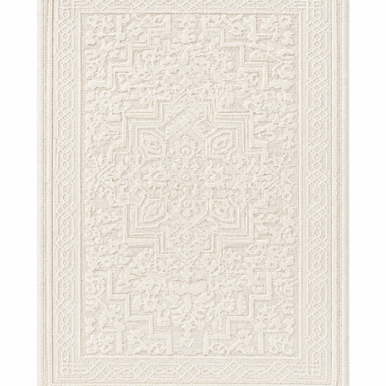 Vintage Cream Bathroom Rug – Foam Plush Cotton Absorbent Bath Mat - 20”x32”