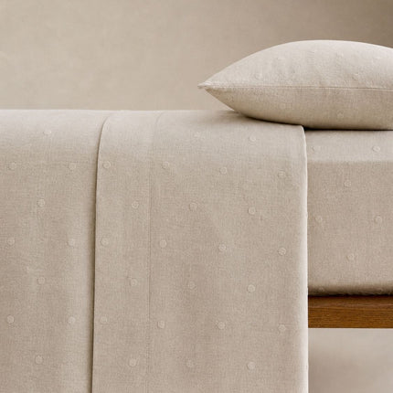 NATURAL BEIGE BED COVER SET
