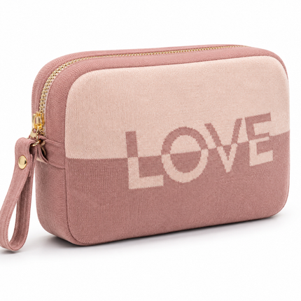 Love Organic Cotton Travel Blanket and Eye Mask Set
