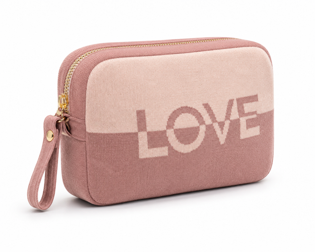Love Organic Cotton Travel Blanket and Eye Mask Set