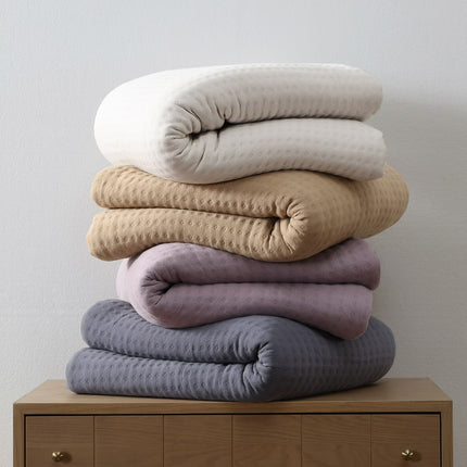 Loom & Linen Double Knit Blanket, Hazy Purple, Full Size
