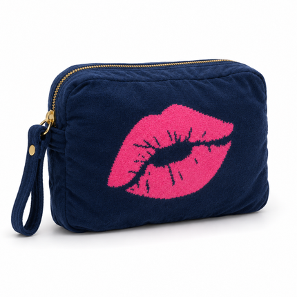 Lips Organic Cotton Travel Blanket and Eye Mask Set
