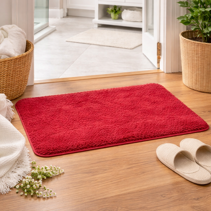 Ruby Plush Bath Mat – Ultra Soft Non-Slip 16" x 24" Bathroom Rug