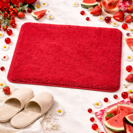Ruby Plush Bath Mat – Ultra Soft Non-Slip 16" x 24" Bathroom Rug