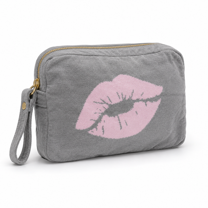 Lips Organic Cotton Travel Blanket and Eye Mask Set