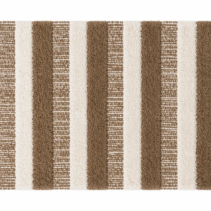Loom & Linen Stripes Chenille Doormat 20x32”– Soft Absorbent Floor Mat for Entrance, Bedroom & Bathroom