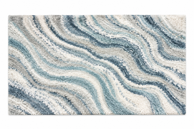 Loom & Linen Marble Chenille Doormat – Soft Absorbent Floor Mat for Entrance, Bedroom & Bathroom