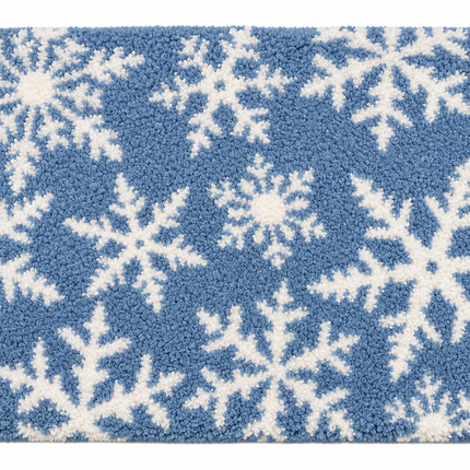 Loom & Linen Snowy Chenille Doormat 20x32”– Soft Absorbent Floor Mat for Entrance, Bedroom & Bathroom
