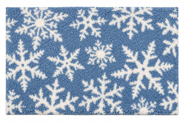 Loom & Linen Snowy Chenille Doormat 20x32”– Soft Absorbent Floor Mat for Entrance, Bedroom & Bathroom