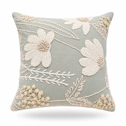 Sage Blossom Cushion Cover 16x16