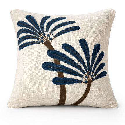 BOHO Cushion Cover - 16x16 - Set of 2 - Blue Palm