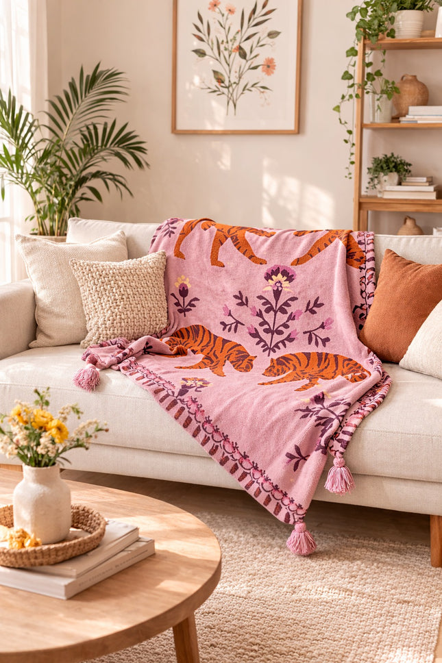 Shera Cotton Throw - Cozy Throw Blankets