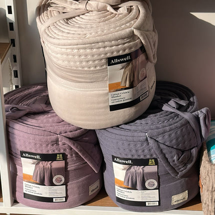 Loom & Linen Double Knit Blanket, Hazy Purple, Full Size