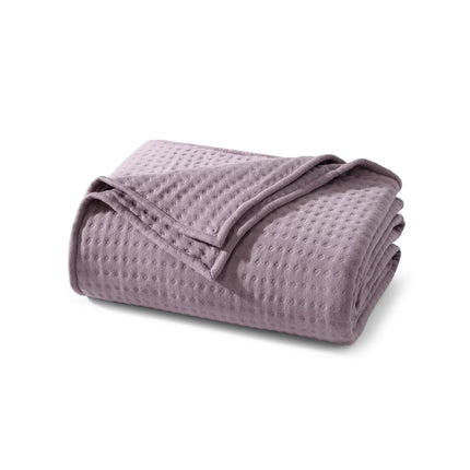 Loom & Linen Double Knit Blanket, Hazy Purple, Full Size