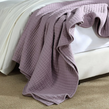 Loom & Linen Double Knit Blanket, Hazy Purple, Full Size