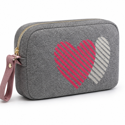 Cross Hearts Organic Cotton Travel Blanket and Eye Mask Set