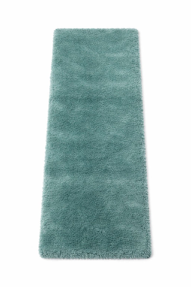 Soft Plush Runner Rug – 22x61 Inch Anti-Slip Hallway & Bathroom Carpet -  Seafoam