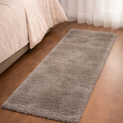 Soft Plush Runner Rug – 22x61 Inch Anti-Slip Hallway & Bathroom Carpet -  Brown