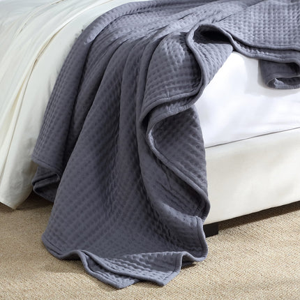 Loom & Linen Double Knit Blanket, Hazy Purple, Full Size