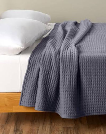 Loom & Linen Double Knit Blanket, Hazy Purple, Full Size