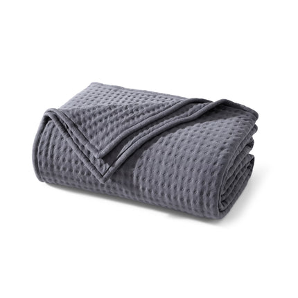Loom & Linen Double Knit Blanket, Hazy Purple, Full Size