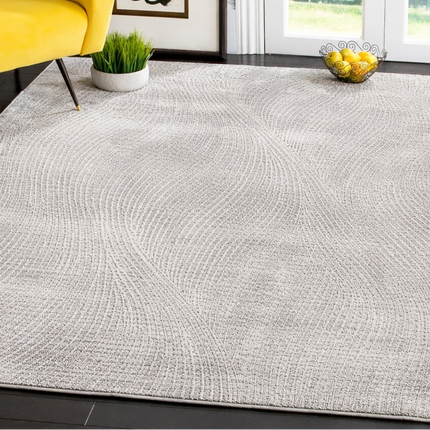 Victoria |  Wavy Medallion Area Rug – Modern Carpet - 7x5ft