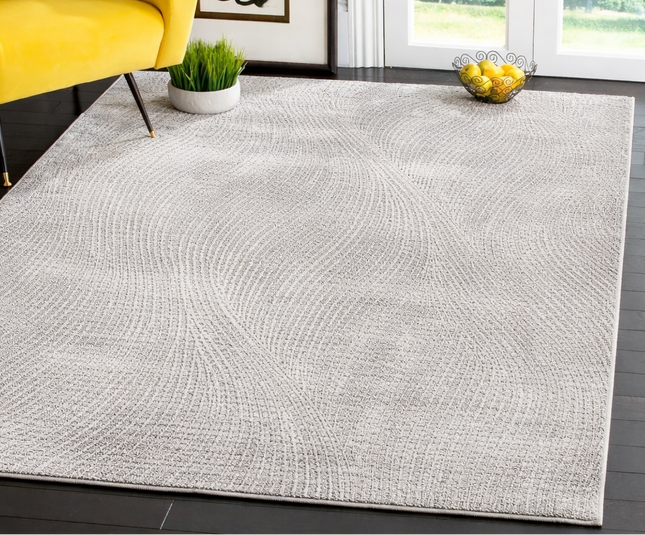 Victoria |  Wavy Medallion Area Rug – Modern Carpet - 7x5ft